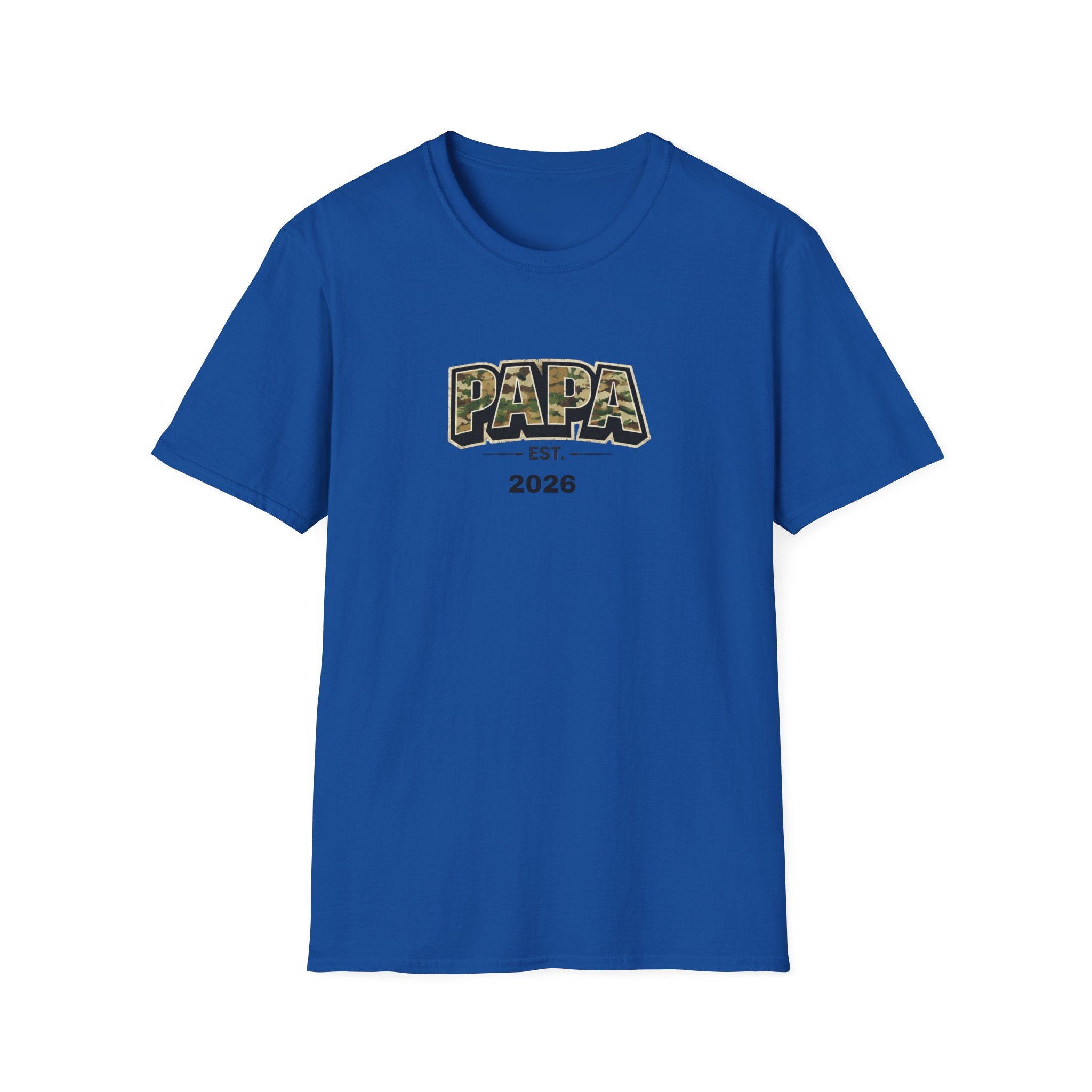 Papa Est. 2026 T-Shirt – Camo Fathers Day New Dad Gift