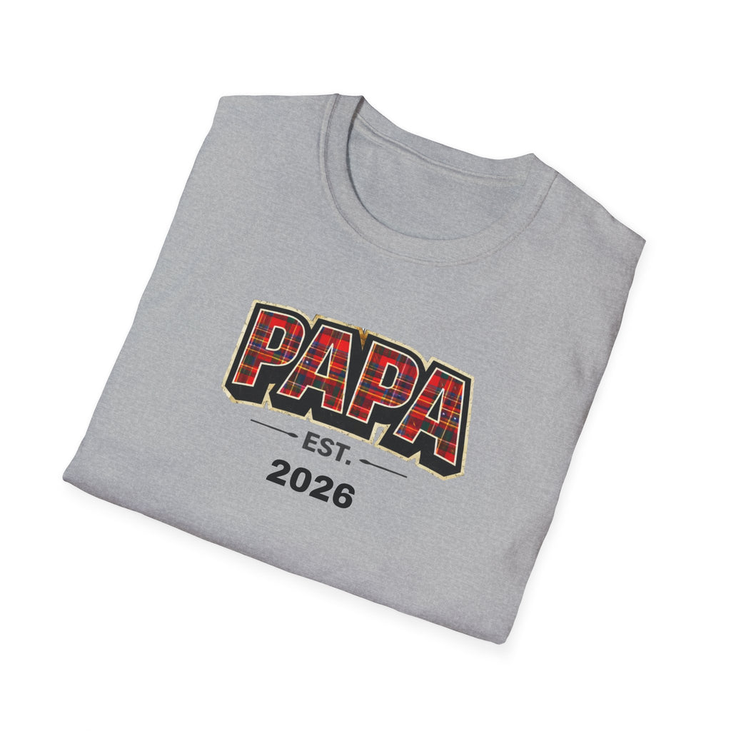 Papa Est. 2026 T-Shirt — New Dad Gift Tee