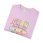 Gran Loves Her Crew T-Shirt — Personalized Grandma Family Names Tee