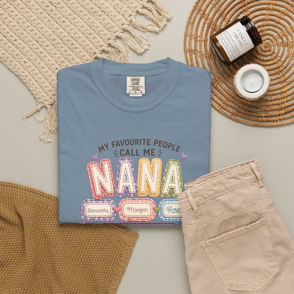 Nana T-Shirt — "My Favourite People Call Me Nana" Floral Grandma Gift Tee