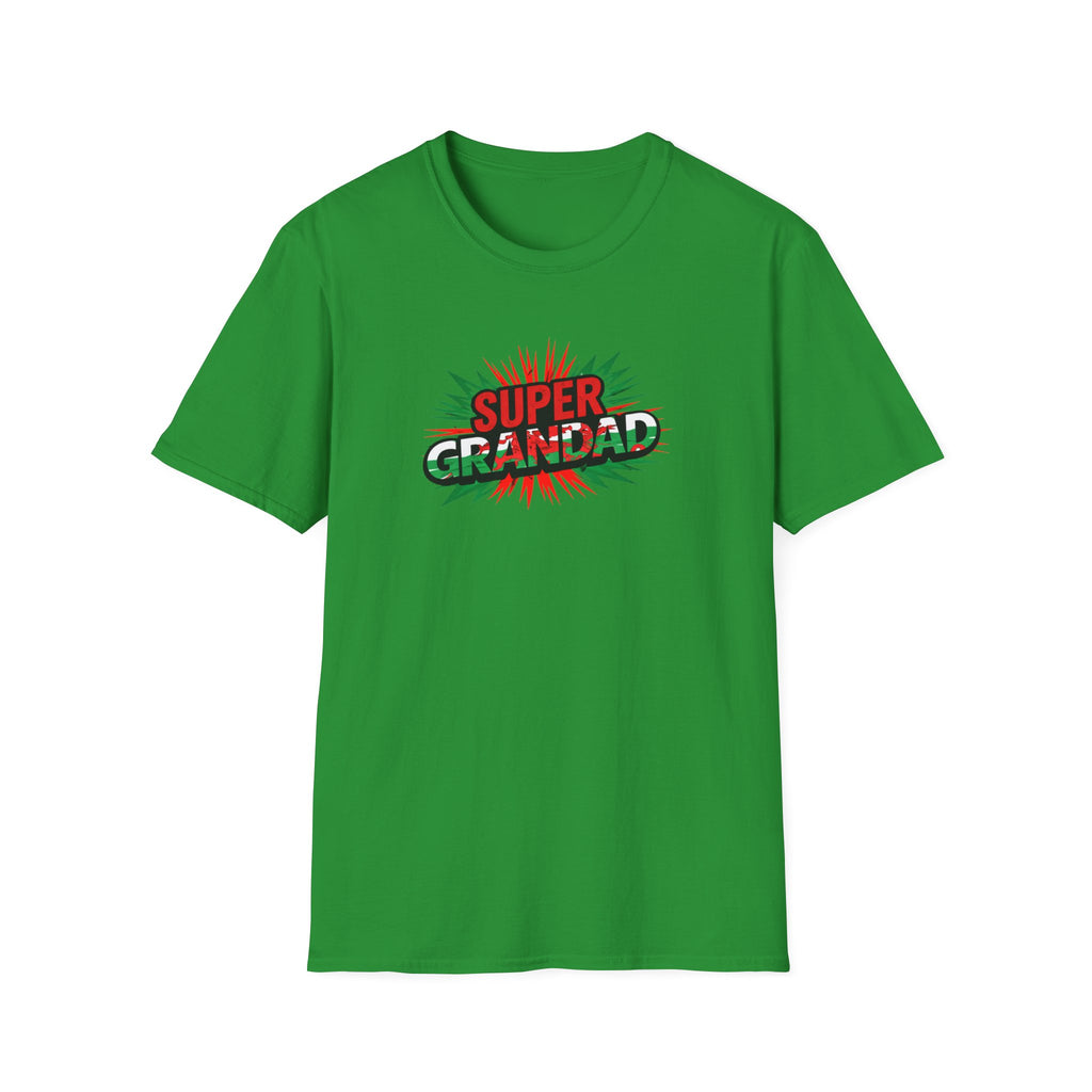 Super Grandad Welsh Flag/Wales themed T-Shirt — Retro Comic Style Father's Day Gift