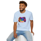 Gamer Dad Colourful Controller Design T-Shirt