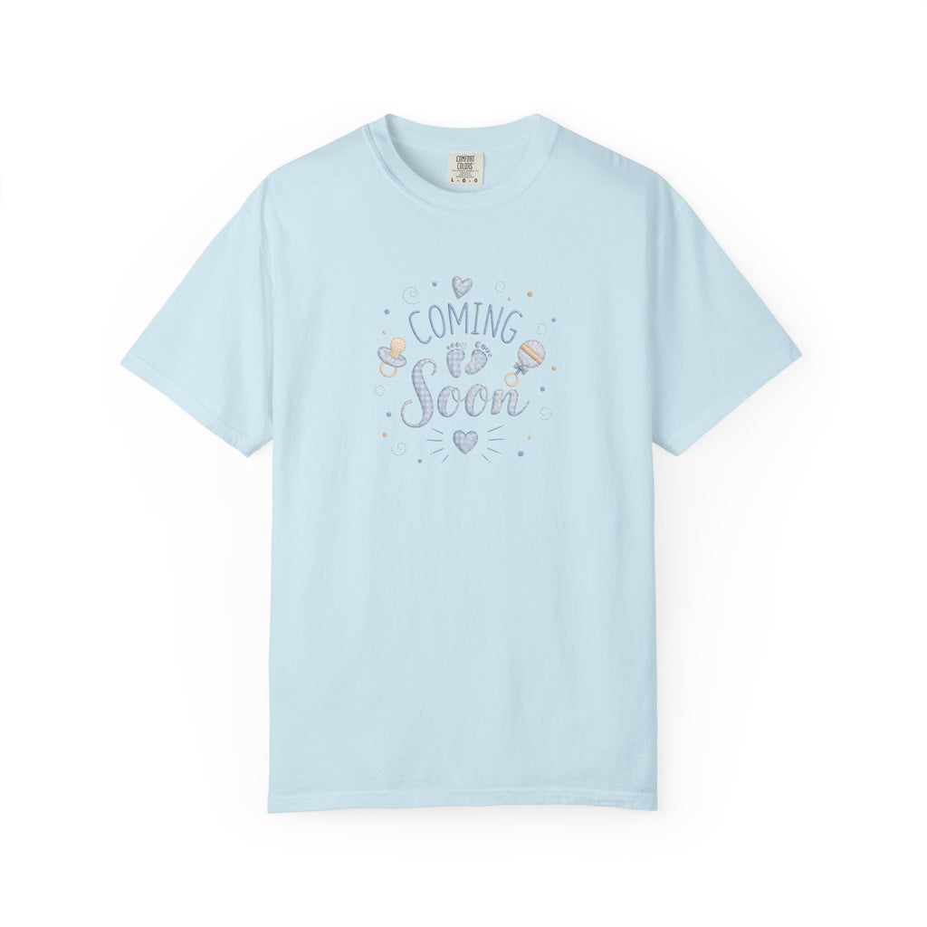 Coming Soon Baby T-Shirt — Gender Reveal Pregnancy Announcement Tee