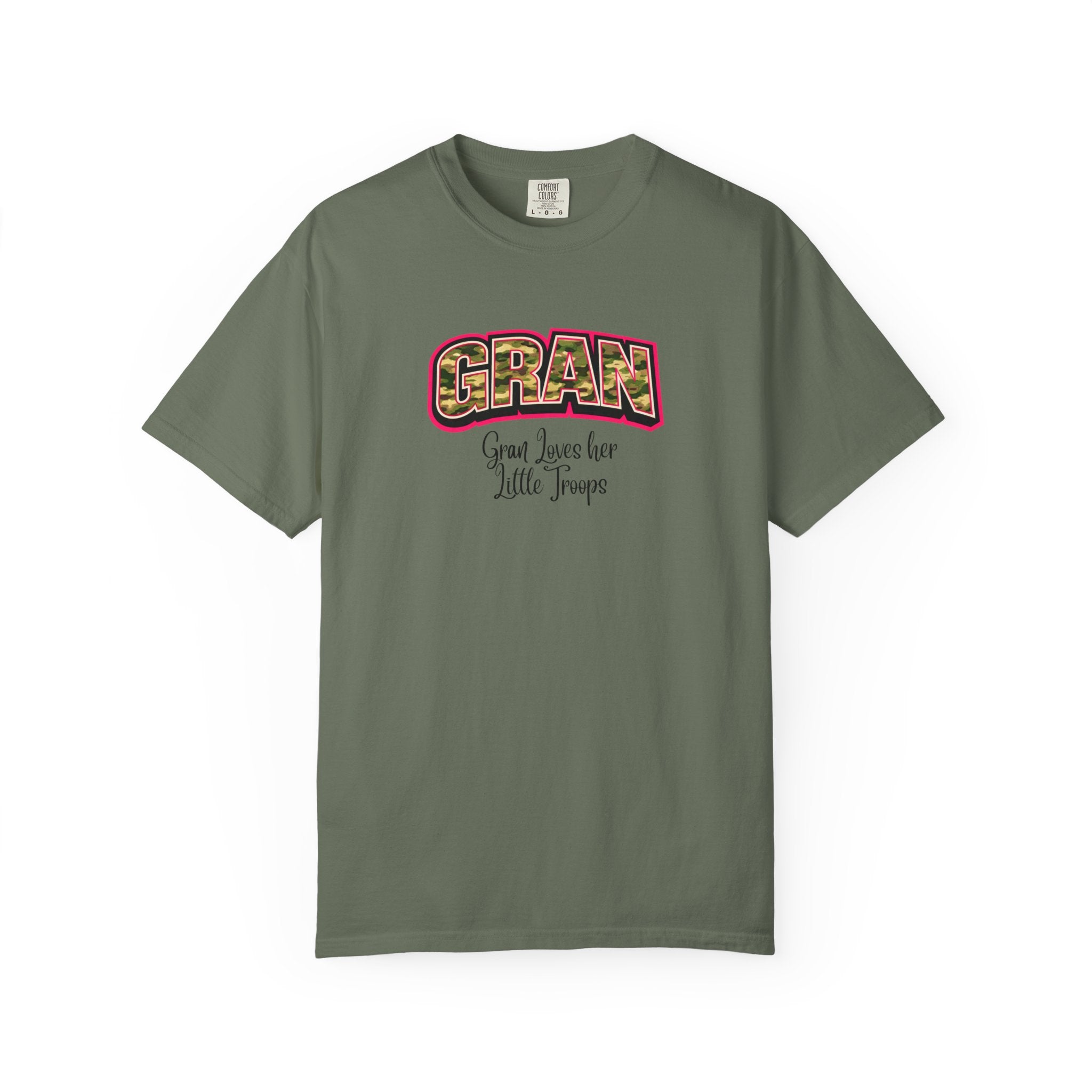 Gran Floral Graphic T-Shirt — "Gran Loves Her Little Troops" Gift Tee