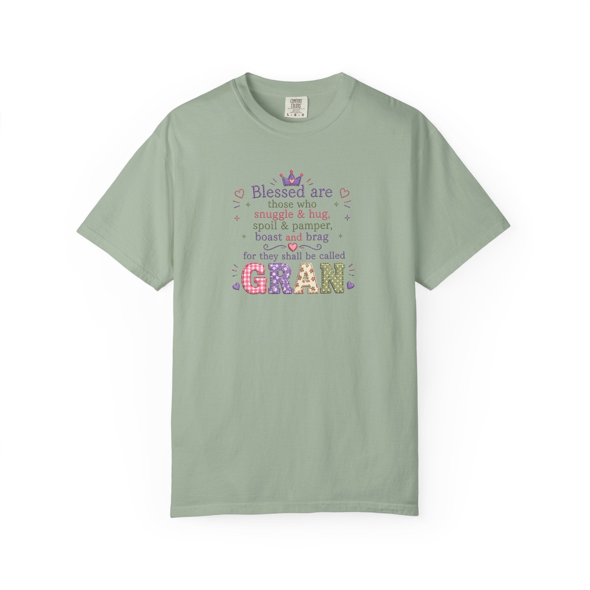 Gran Blessings T-Shirt — "Blessed are those who snuggle & hug... called GRAN"