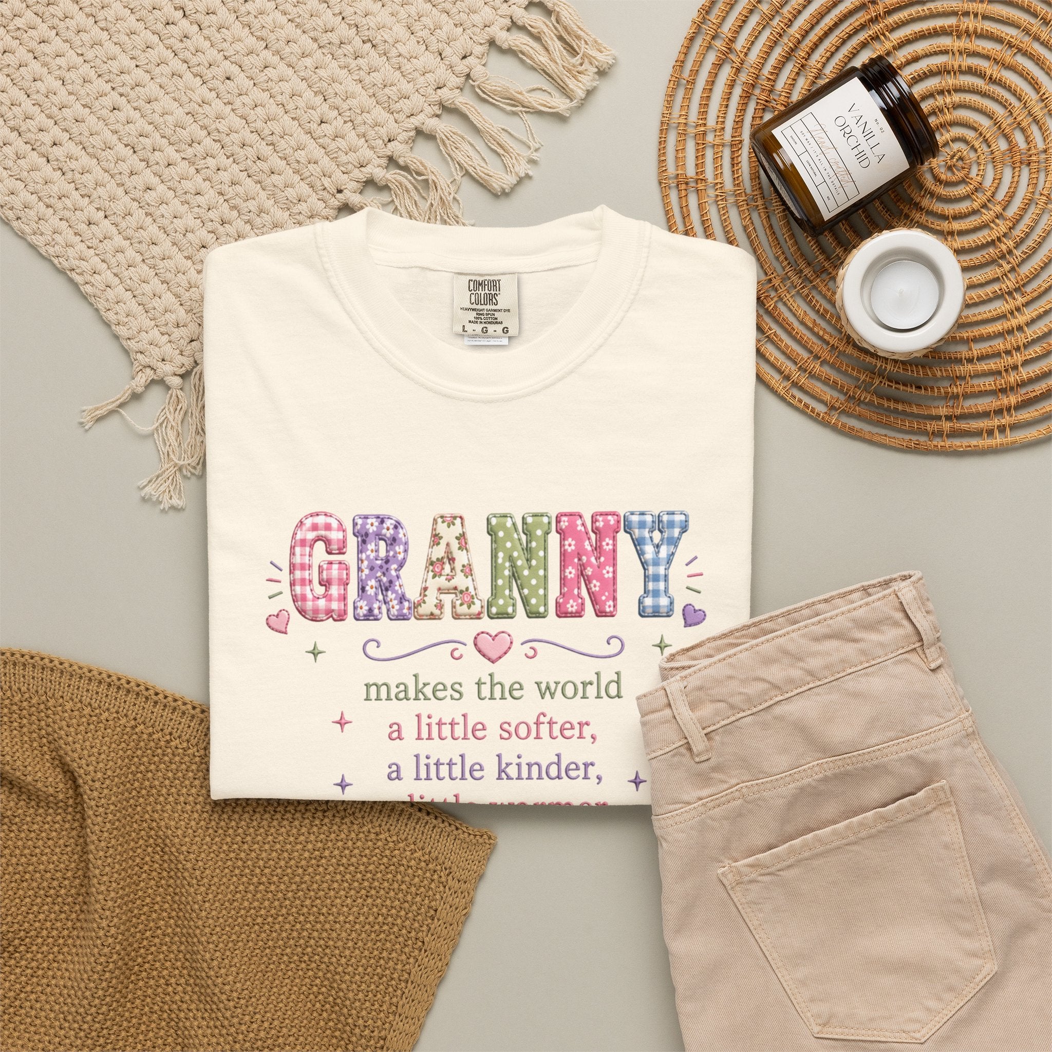 Granny Floral Graphic T-Shirt — "Granny makes the world a little softer, a little kinder, a little warmer"