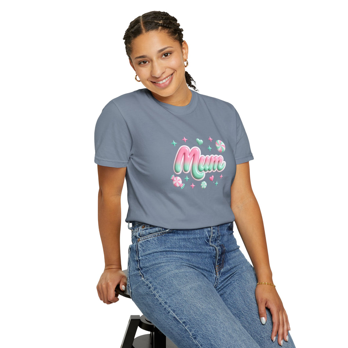 Mum Pastel Candy Script T-Shirt