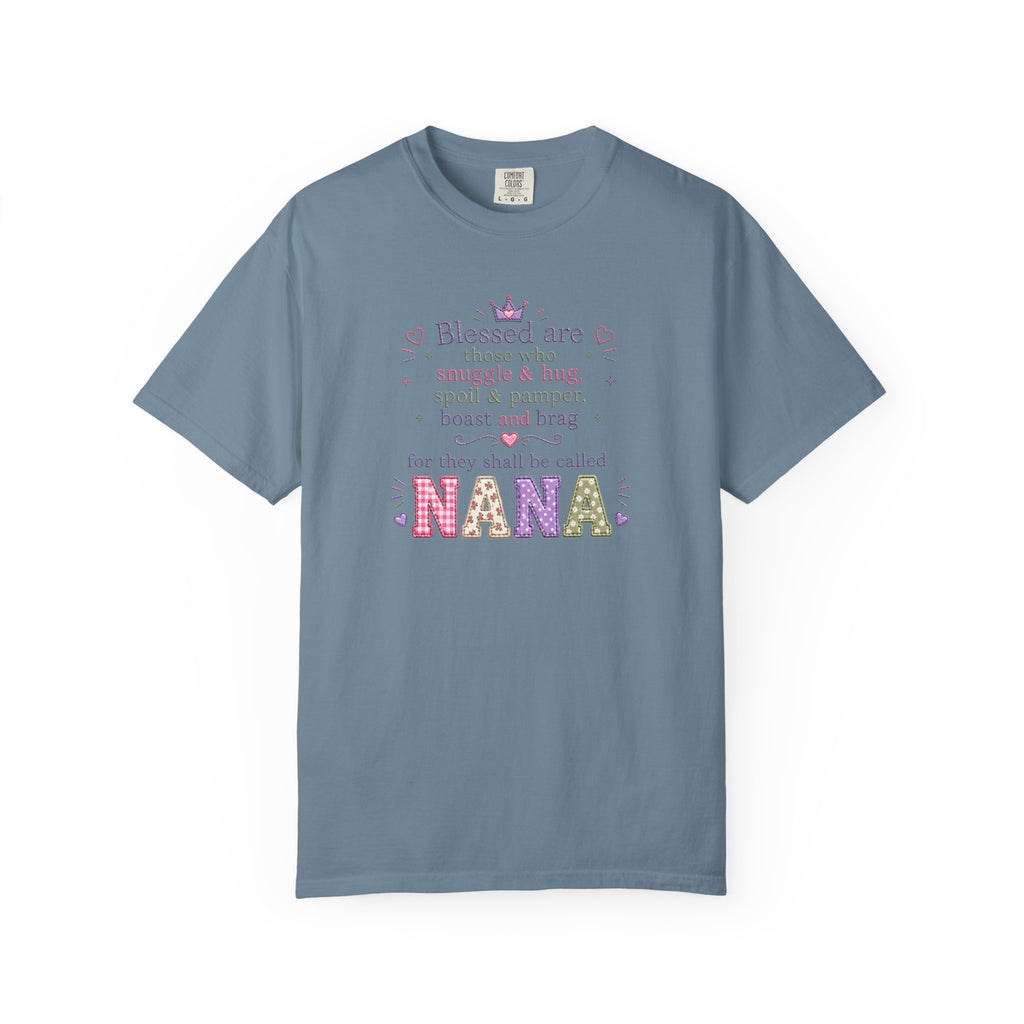 Nana Blessings T-Shirt — "Blessed are those who snuggle & pamper..." Grandmother Gift