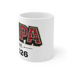 Papa Plaid Mug — 'Papa Est. 2026' Coffee Cup, New Dad Gift