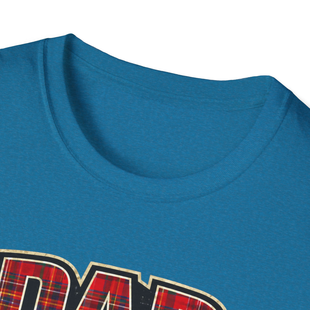 Dad Plaid Design T-Shirt — DAD Est. 2026 New Dad Gift