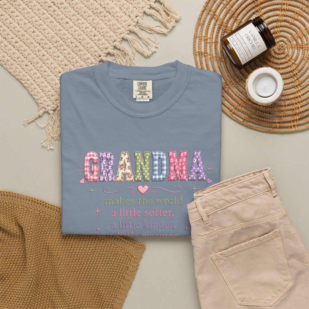 Grandma Floral T-Shirt — "Grandma makes the world a little softer, kinder, warmer"