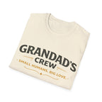 Granddad's Crew T-Shirt — "Small Humans, Big Love" Grandpa Gift
