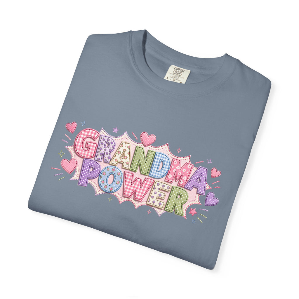 Grandma Power T-Shirt — Cute Heart Graphic Tee for Grandmothers