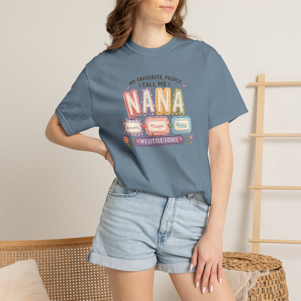 Nana T-Shirt — "My Favourite People Call Me Nana" Floral Grandma Gift Tee