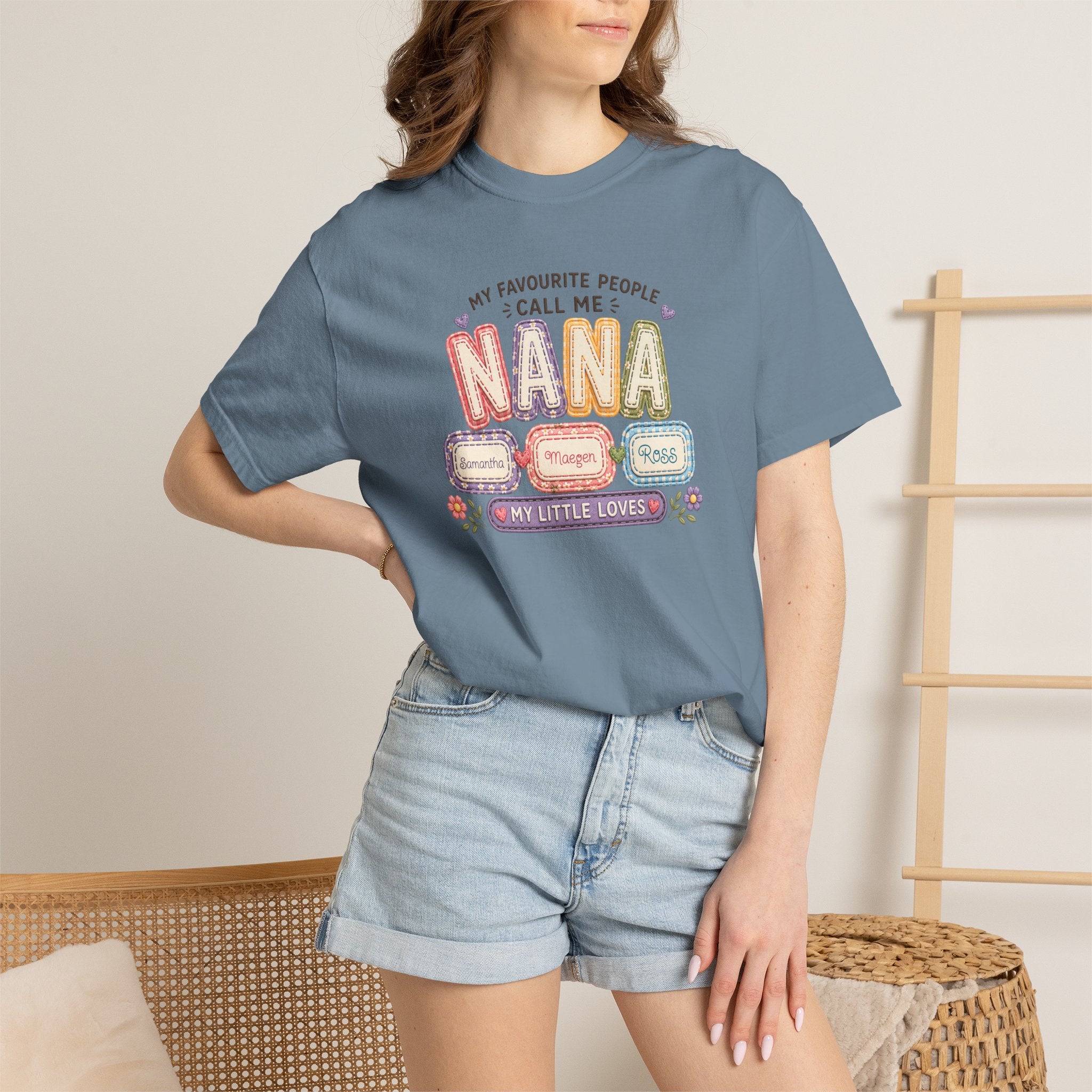 Nana T-Shirt — "My Favourite People Call Me Nana" Floral Grandma Gift Tee