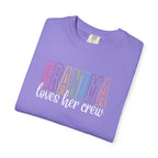 Grandma Loves Her Crew T-Shirt — Pastel Rainbow Grandma Gift