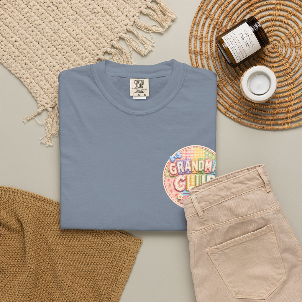Grandma Club T-Shirt — Retro Floral Graphic