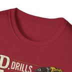 Drills and Damage Dad T-Shirt – Funny Father’s Day Tool Lover Tee