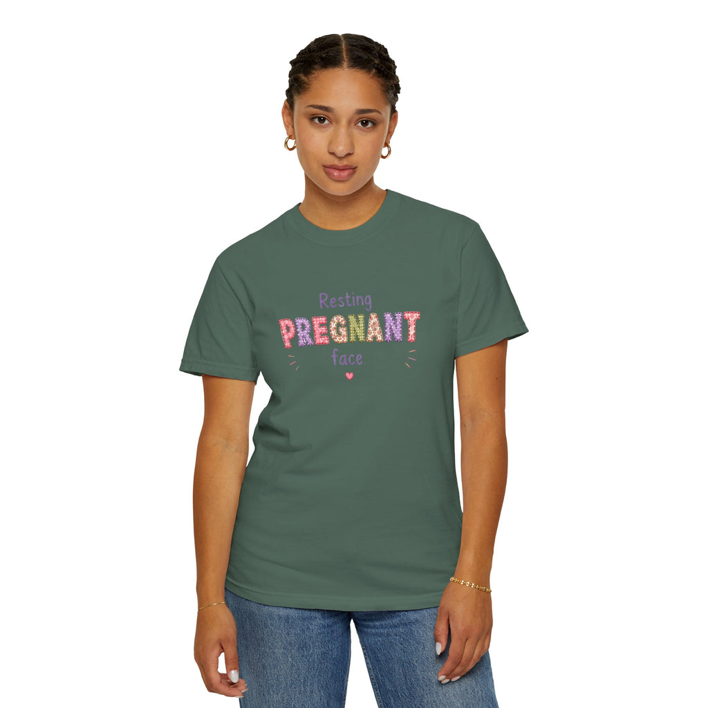 Pregnant Face T-Shirt — "Resting Pregnant Face" Cute Maternity Tee