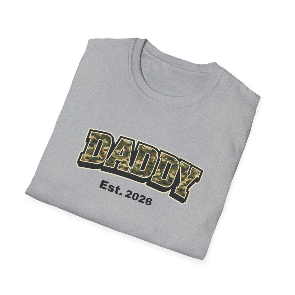 Daddy Est. 2026 Camo T-Shirt — New Dad Gift