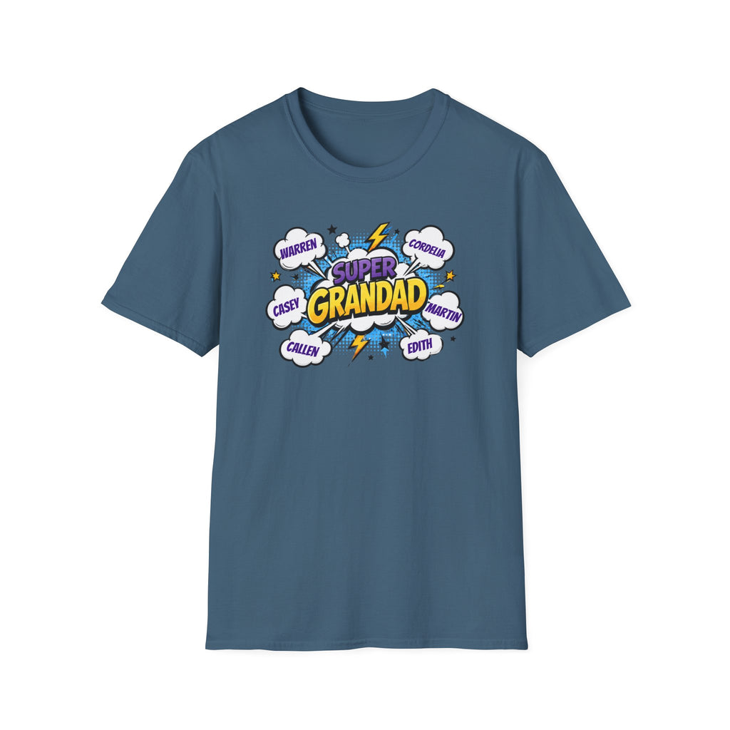 Super Grandad Comic-Style T‑Shirt — "Super Grandad" Graphic Tee, Father's Day & Grandparents Gift
