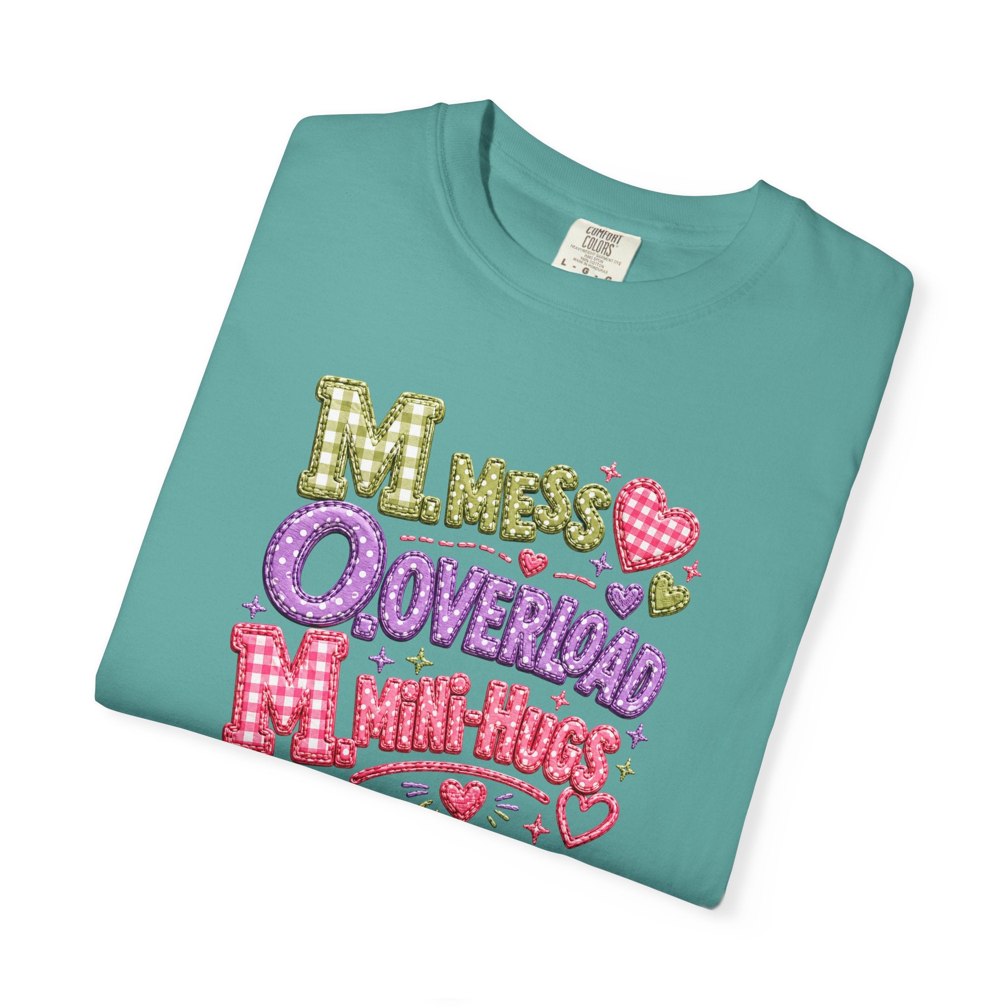 T‑Shirt — "Moms Overload Mini-Hugs" Cute Colorful Graphic Tee