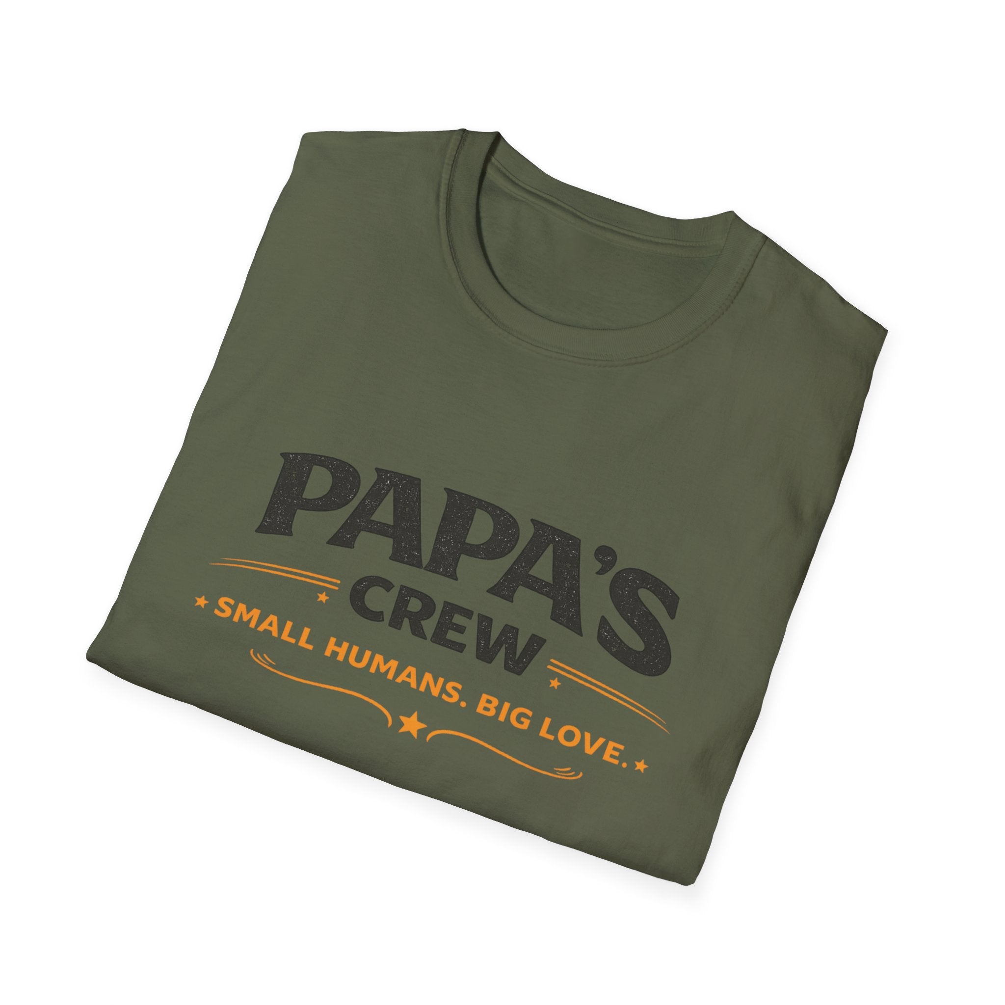 Papa's Crew T-Shirt — "Small Humans, Big Love" Grandpa Gift