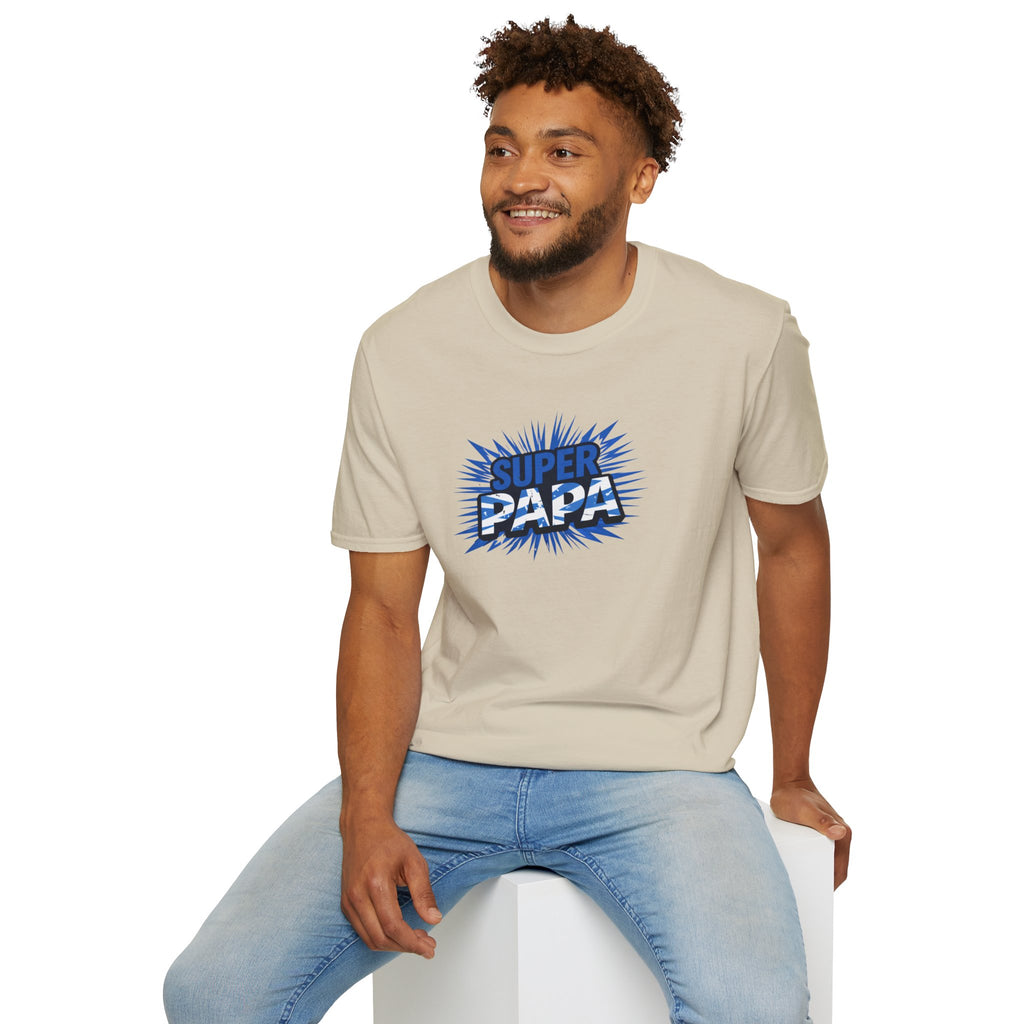 Super Papa Scotland Flag/Scottish themed T-Shirt – Comic Style Father’s Day Gift