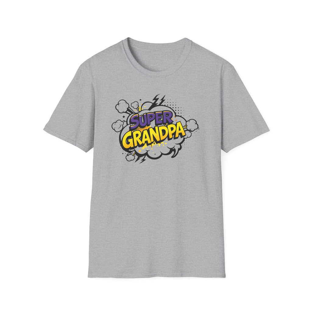 T-Shirt — "Super Grandpa" Comic-Style Graphic | Funny Father's Day Gift