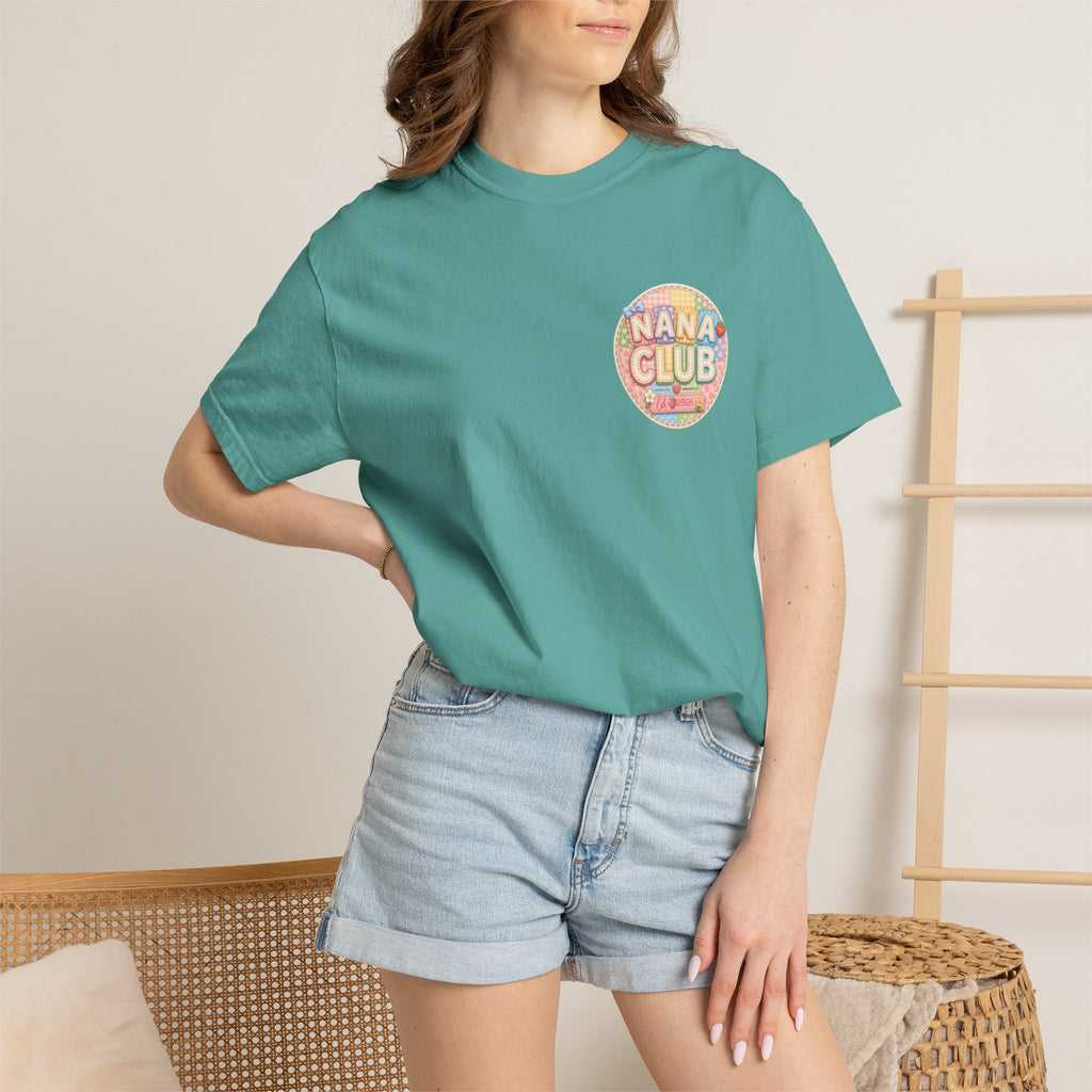 Nana Club T-Shirt — Retro Rainbow Badge Graphic