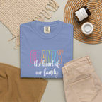 Grandma T-Shirt — "Grandma the Heart of Our Family" Pastel Comfort Tee