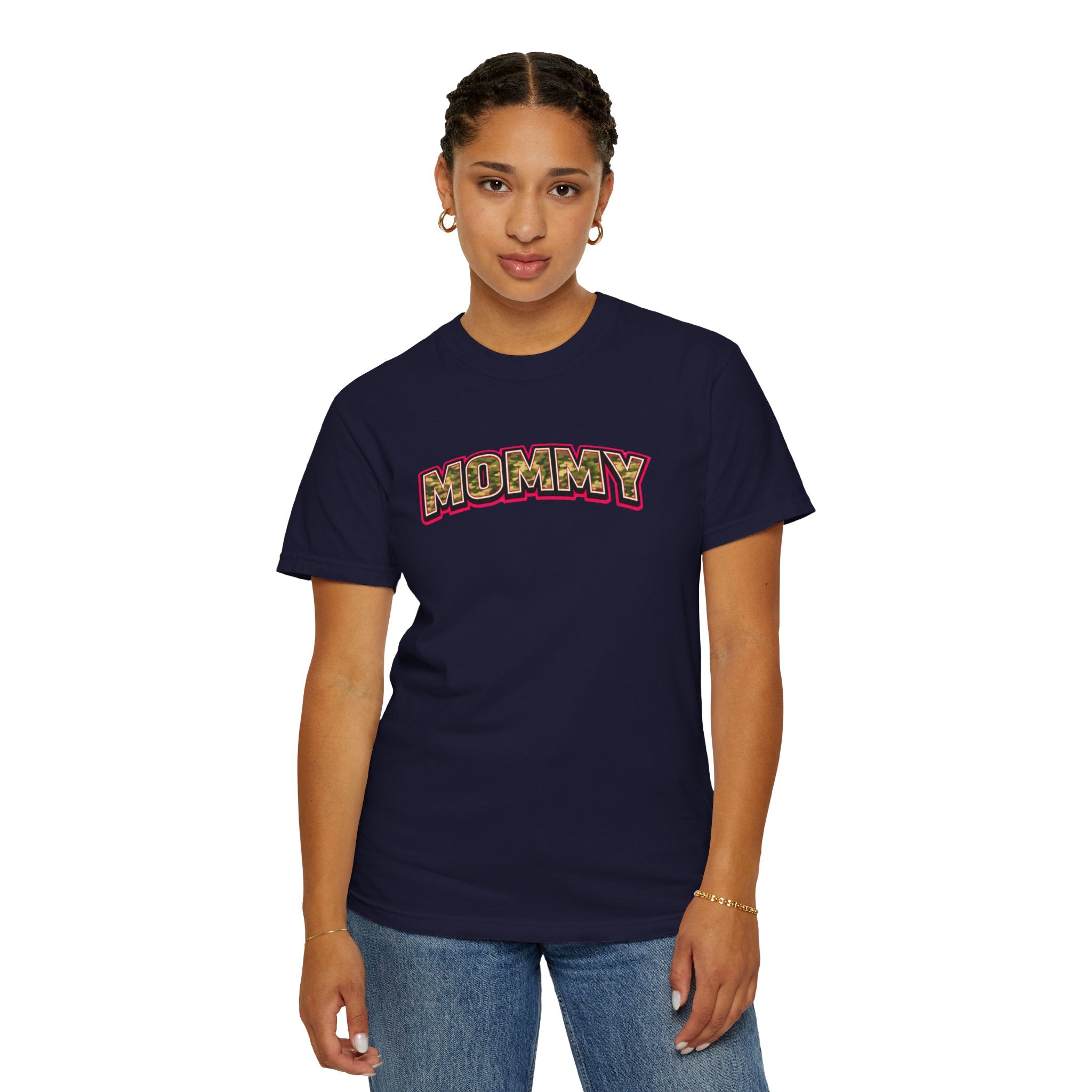Mommy Camo Graphic T-Shirt — Retro Lettering Mother's Day Tee