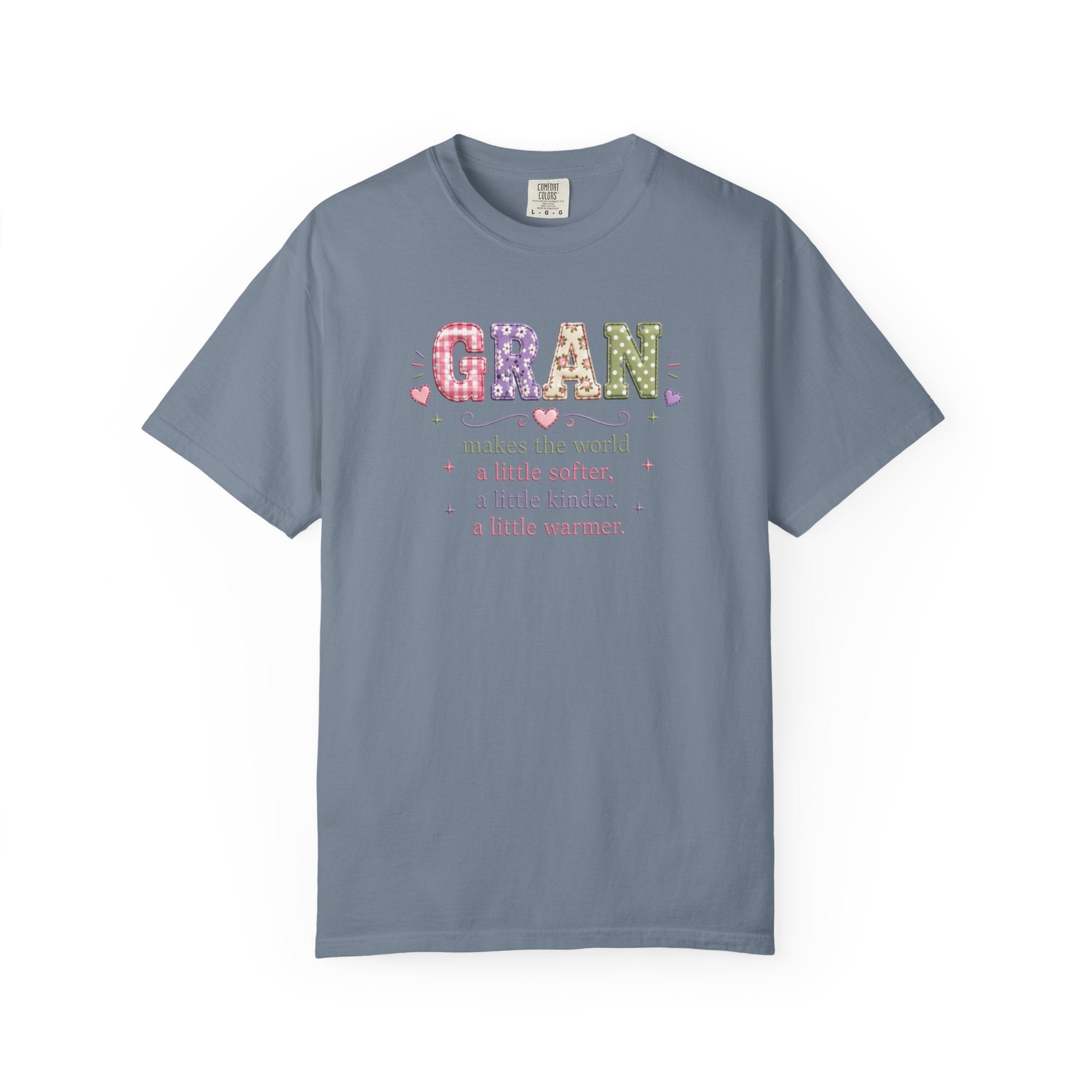 Gran Makes the World Softer T-Shirt – Gift for Grandma, Floral Vintage Lettering