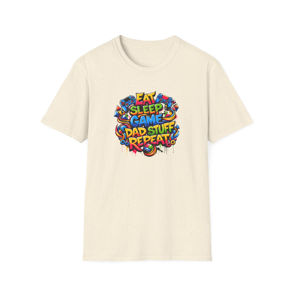 “Eat Sleep Game Dad Stuff Repeat” T-Shirt