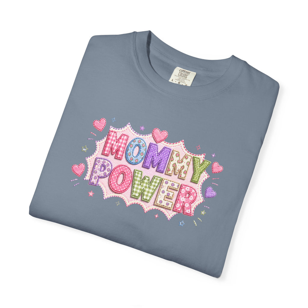 Mommy Power T-Shirt — Cute Heart Graphic Tee for Moms, Mother’s Day Gift