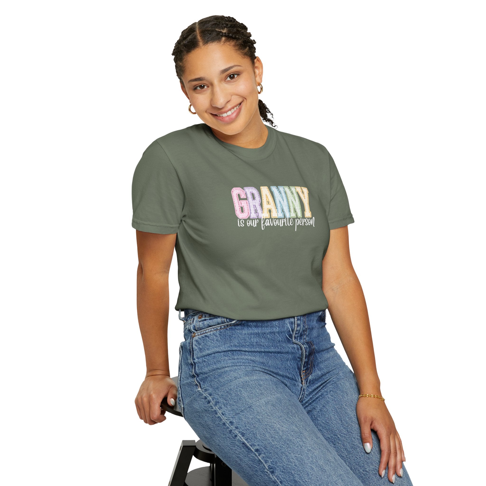 Granny Is Our Favourite Person T-Shirt — Pastel Grandma Gift Tee