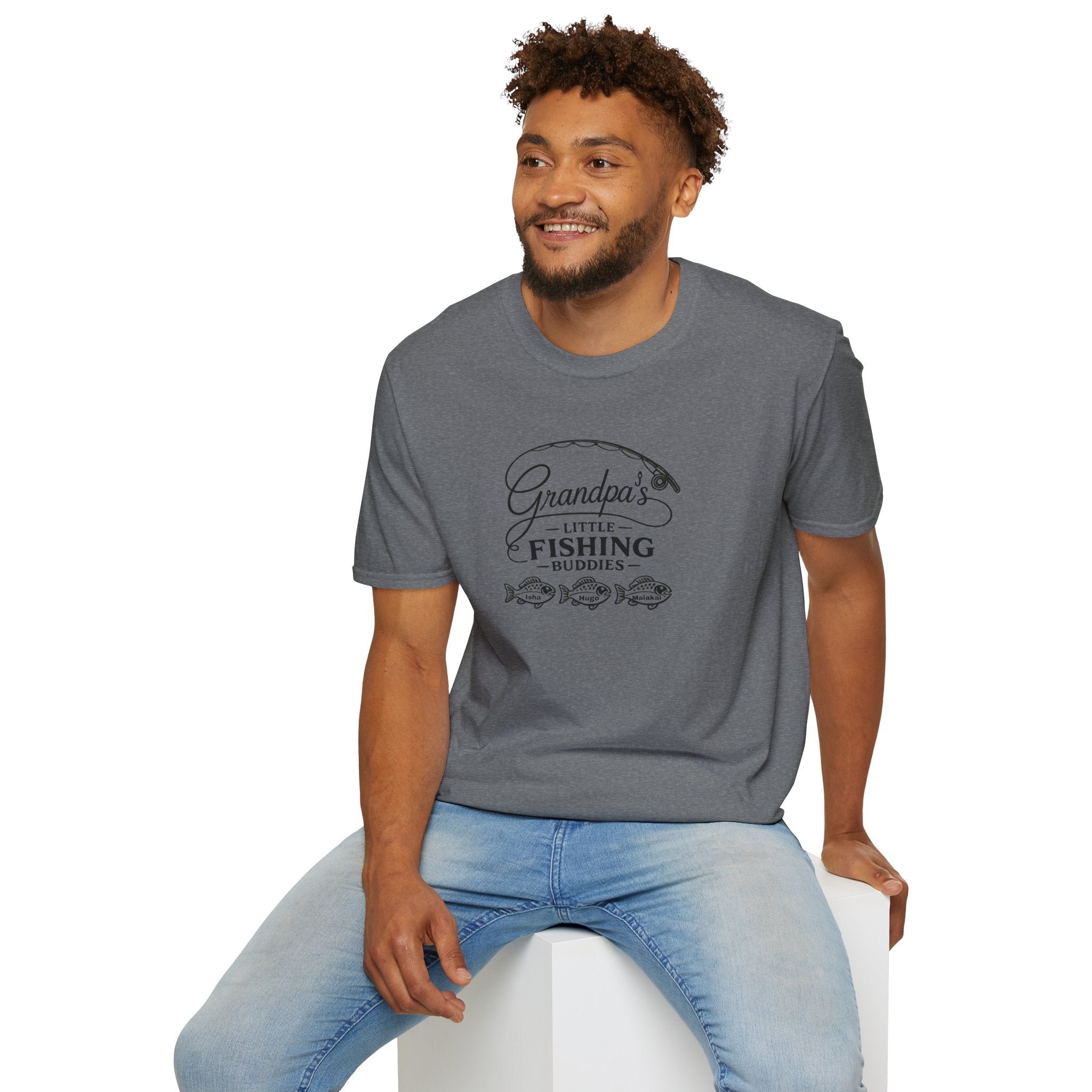 Grandpa's Little Fishing Buddies T-Shirt — Father's Day Fisherman Gift