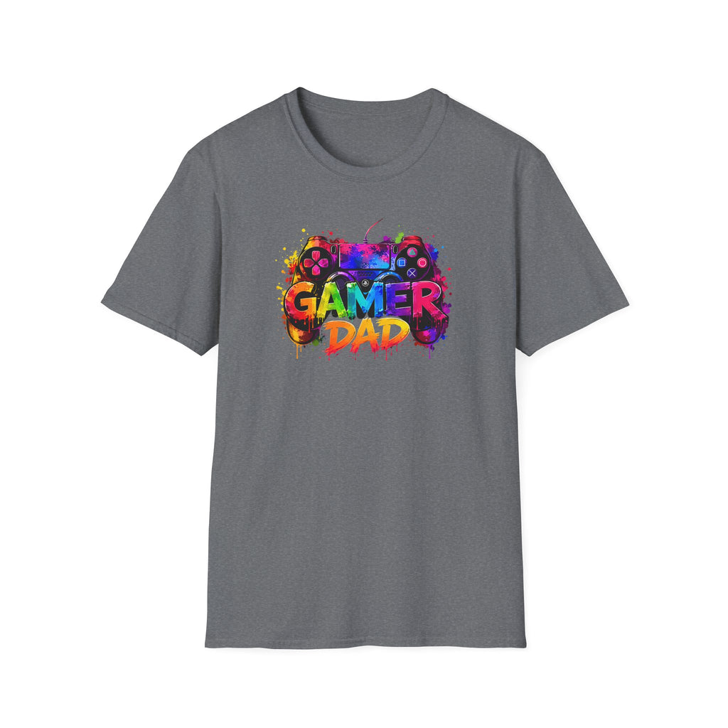 Gamer Dad Colourful Controller Design T-Shirt