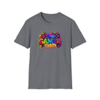Gamer Dad Colourful Controller Design T-Shirt