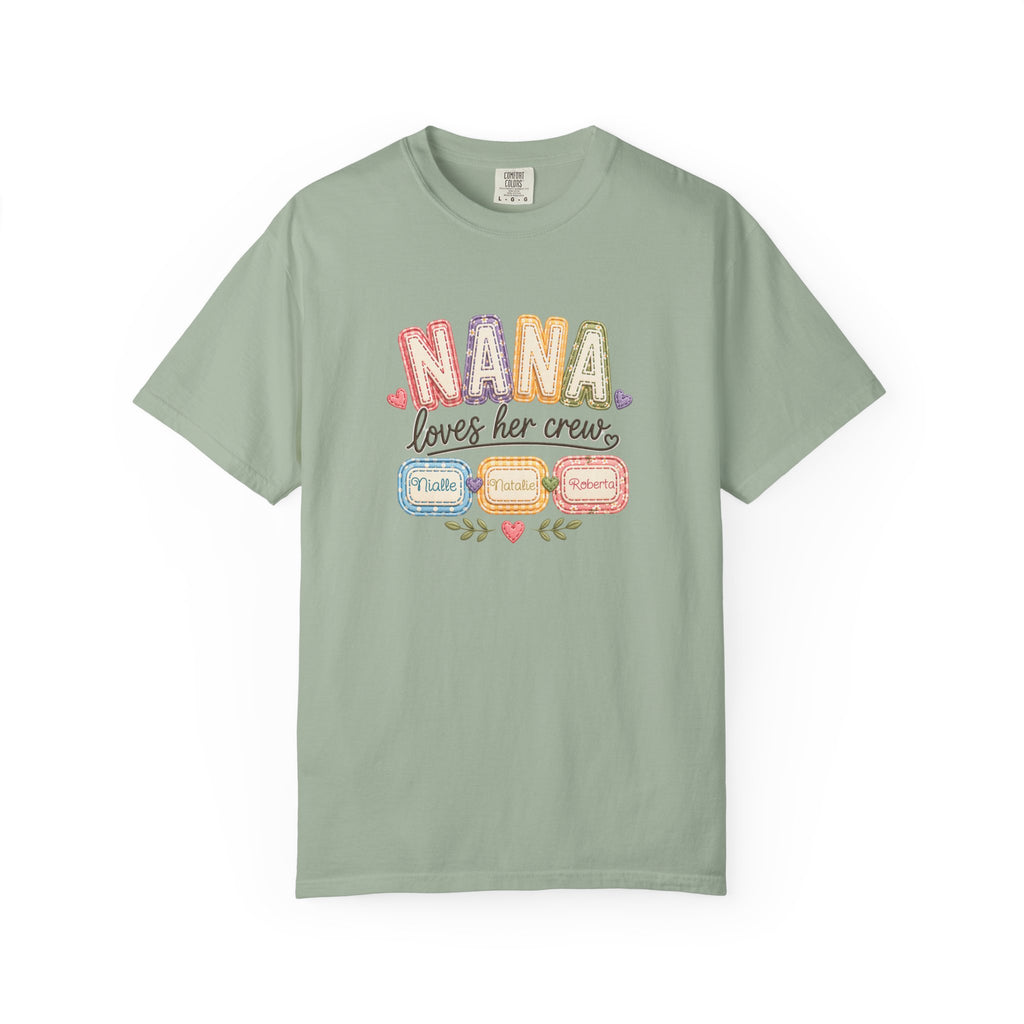 T-Shirt — “Nana Loves Her Crew” Colorful Grandma Family tee