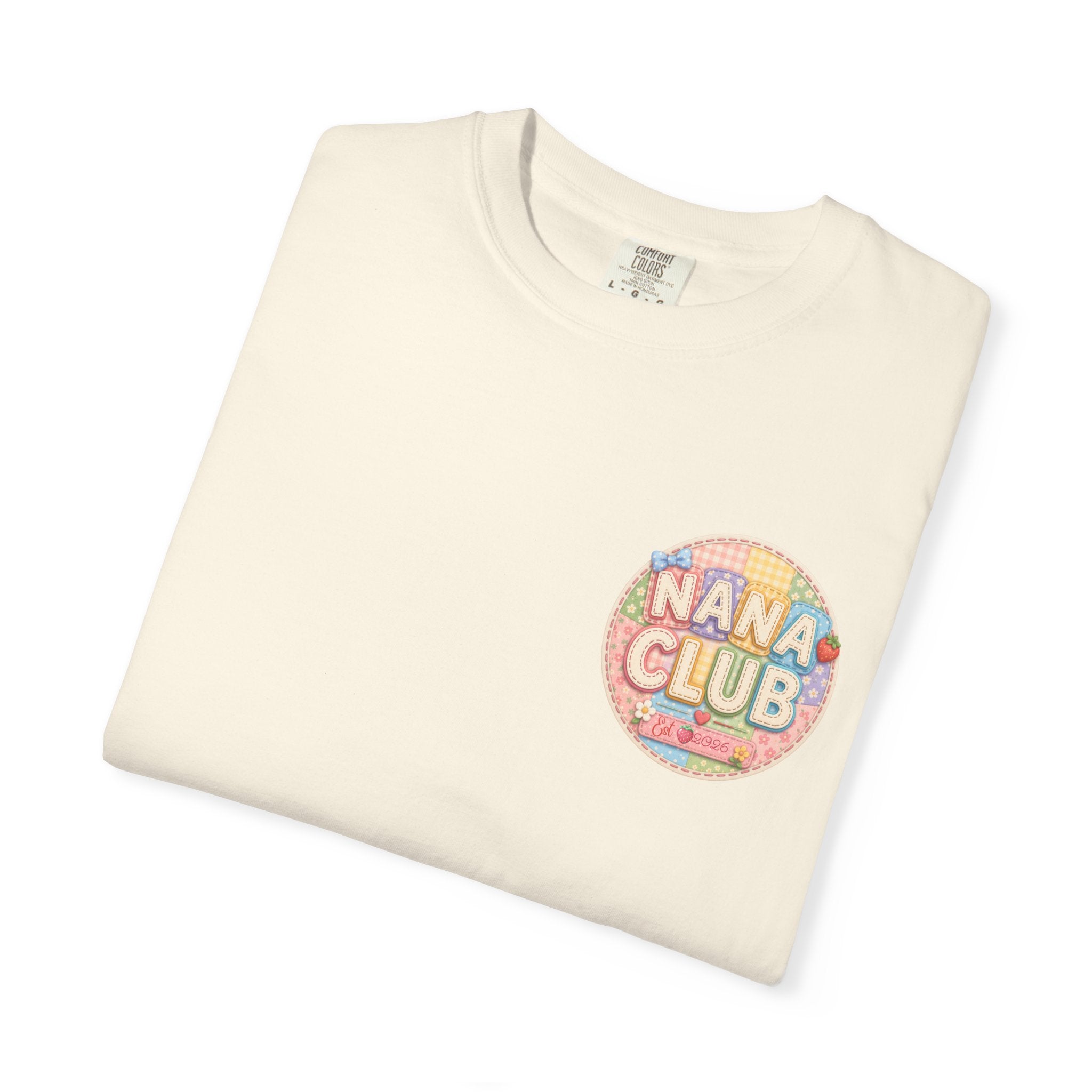 Nana Club T-Shirt — Retro Rainbow Badge Graphic