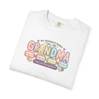 Grandma T-Shirt - My Favorite People Call Me Grandma (Cute Floral Retro Design)
