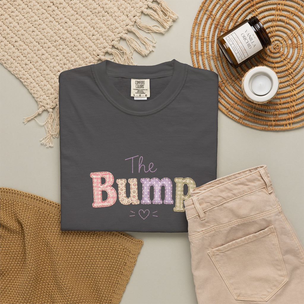 Maternity T-Shirt — 'The Bump' Pastel Vintage Graphic Tee
