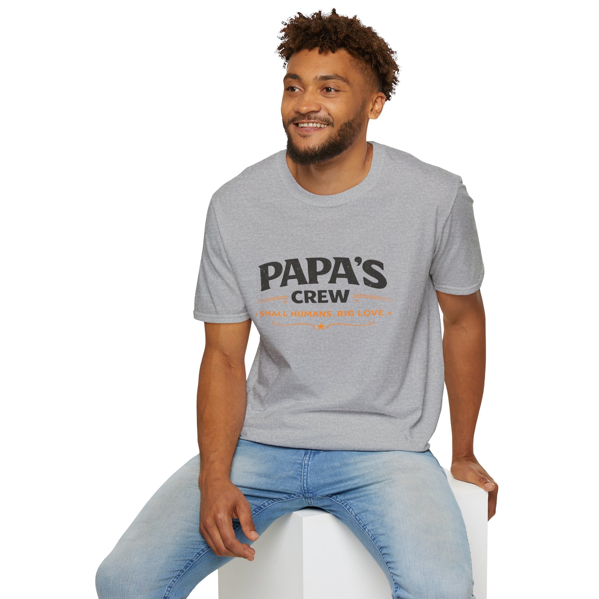 Papa's Crew T-Shirt — "Small Humans, Big Love" Grandpa Gift