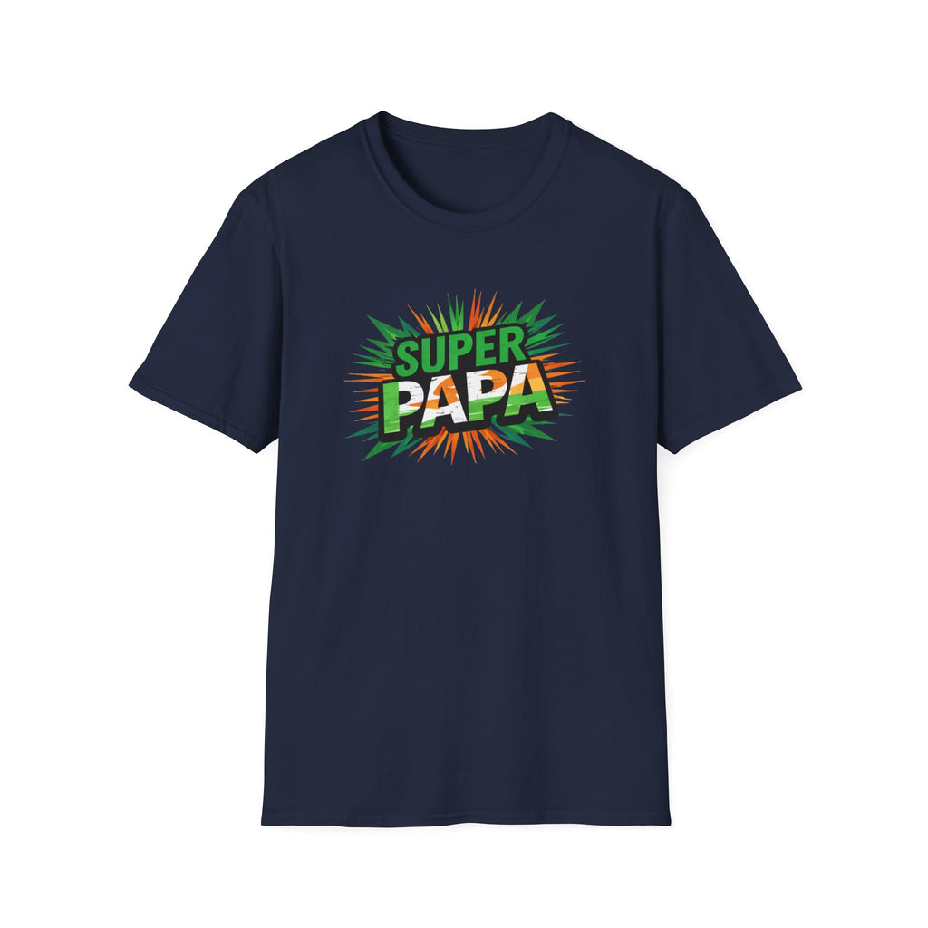 Super Papa Ireland Flag/Irish themed T-Shirt – Comic-Style Father’s Day Tee