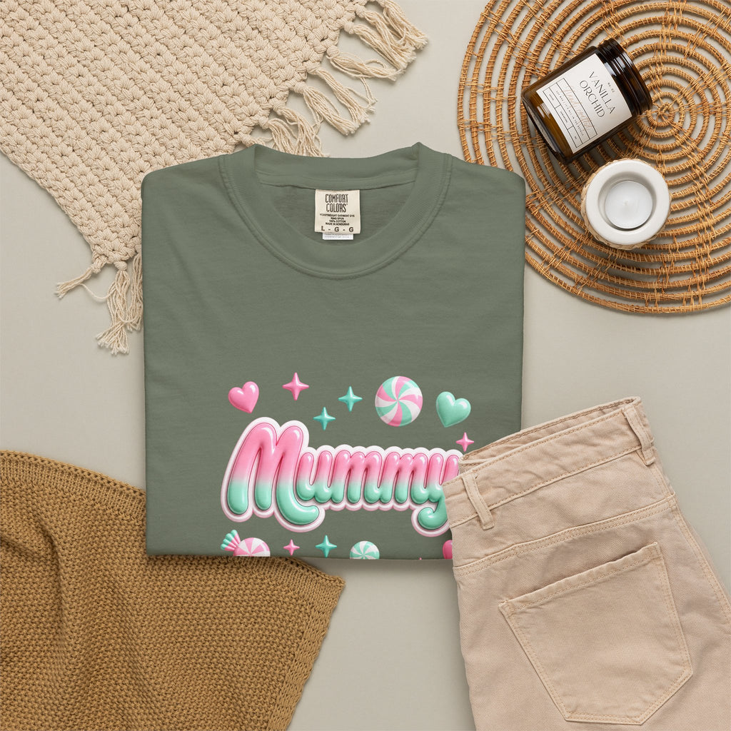 Mummy Pastel Candy Script T-Shirt