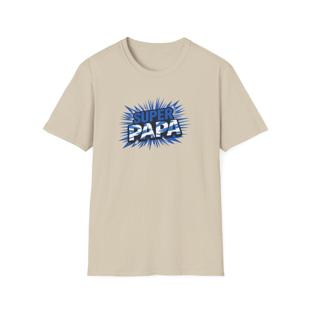 Super Papa Scotland Flag/Scottish themed T-Shirt – Comic Style Father’s Day Gift