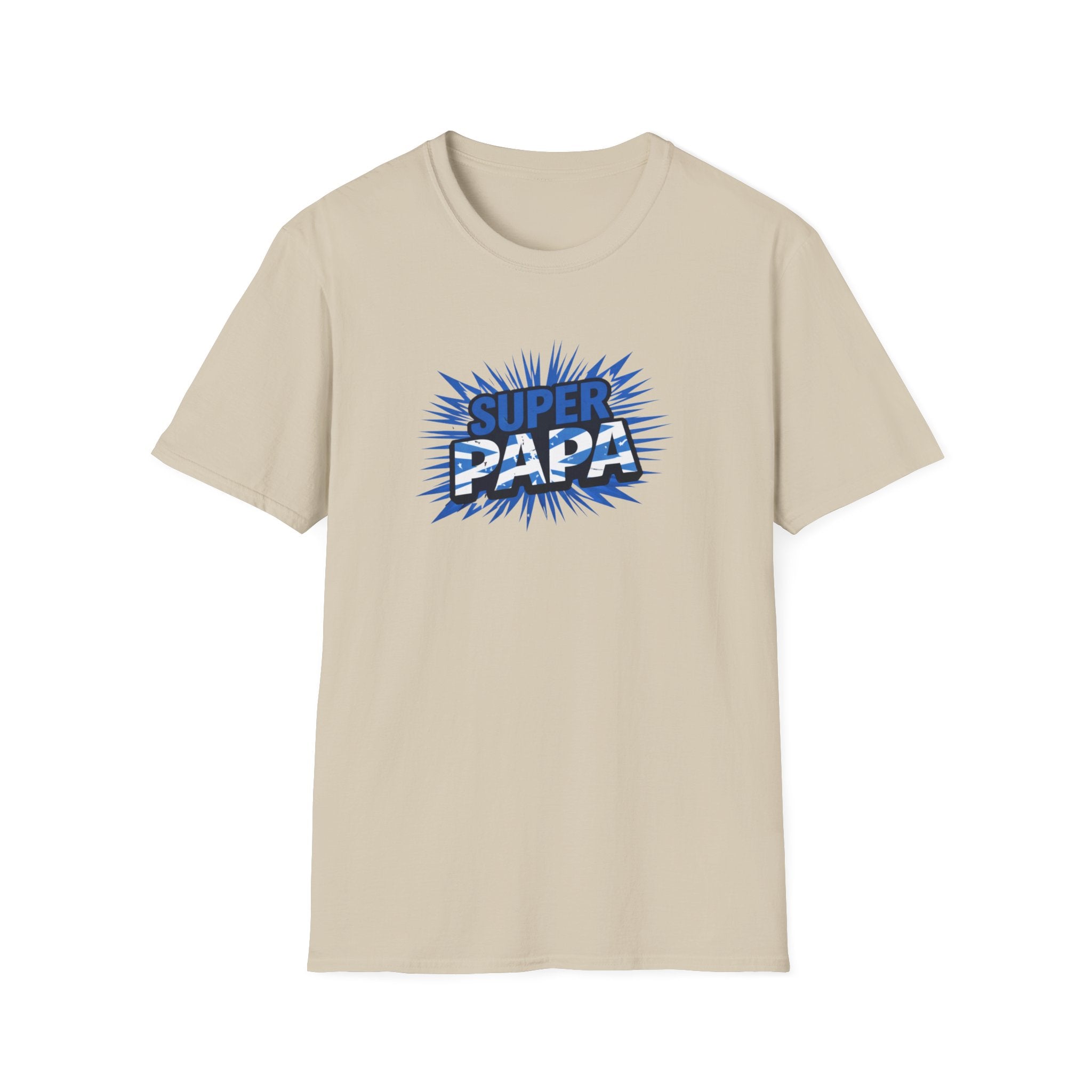 Super Papa Scotland Flag/Scottish themed T-Shirt – Comic Style Father’s Day Gift