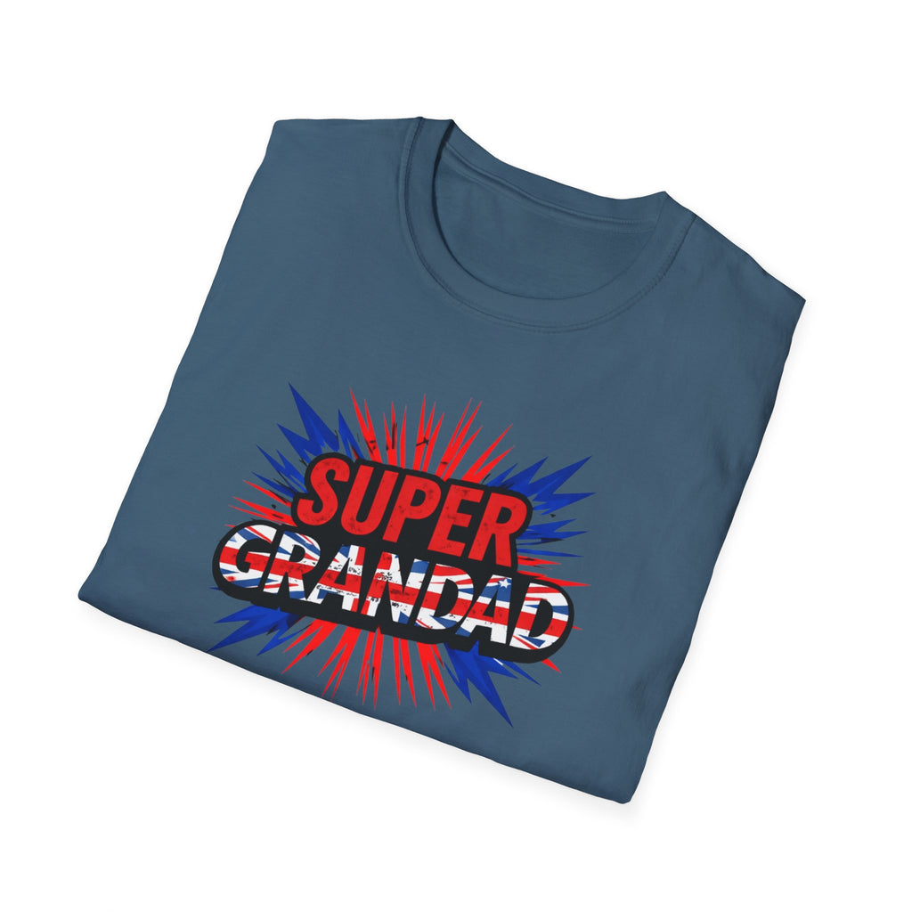 Super Grandad Union Jack/England themed Comic-Style T-Shirt