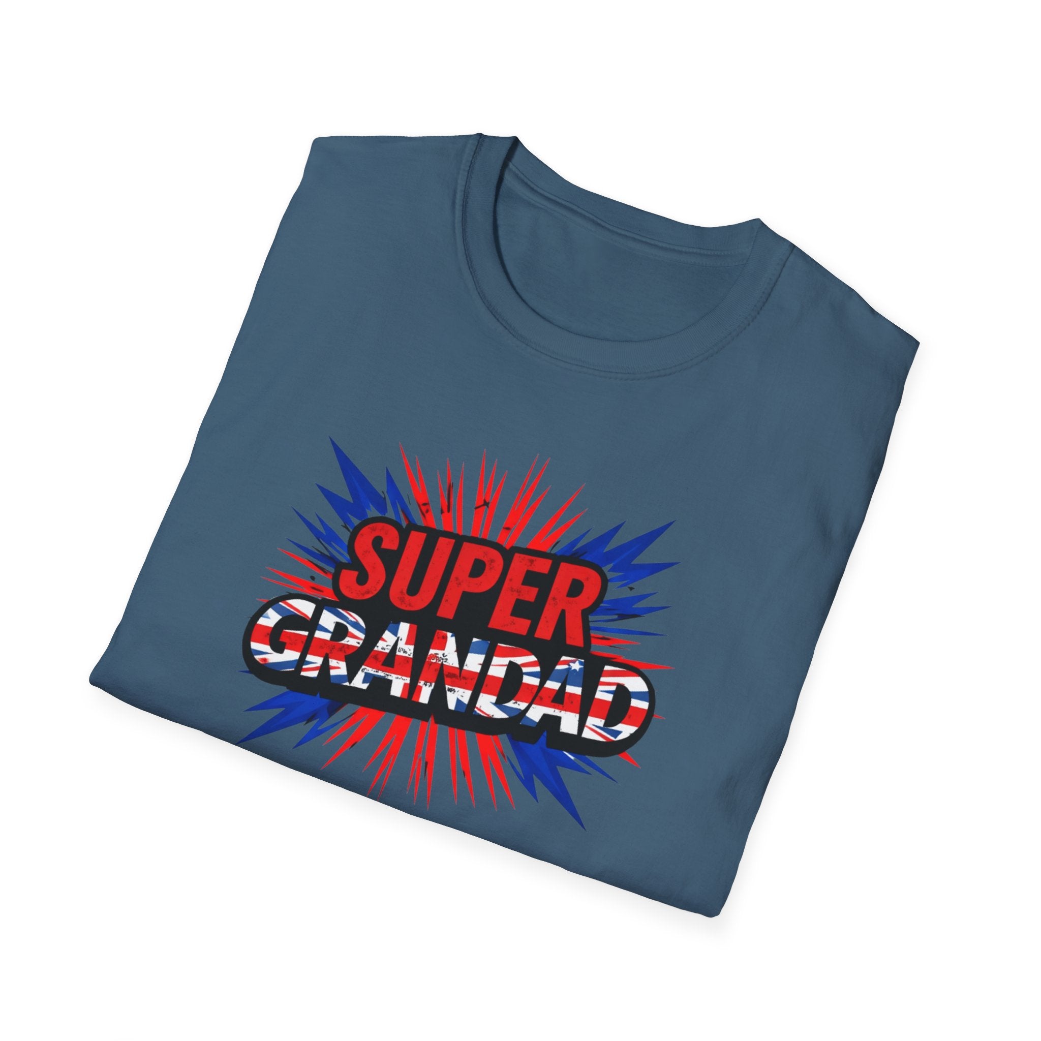 Super Grandad Union Jack/England themed Comic-Style T-Shirt